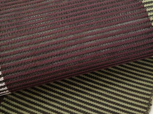 平和屋着物＊夏物 八寸名古屋帯 絽綴れ 横縞 正絹 逸品 CAAW6862fb