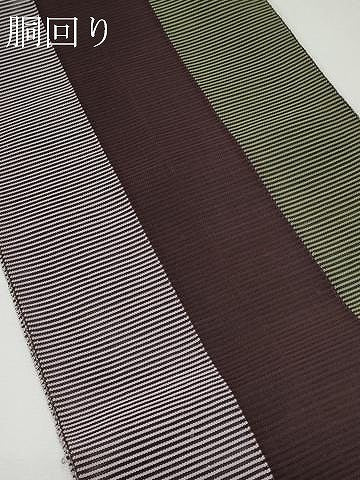 平和屋着物＊夏物 八寸名古屋帯 絽綴れ 横縞 正絹 逸品 CAAW6862fb