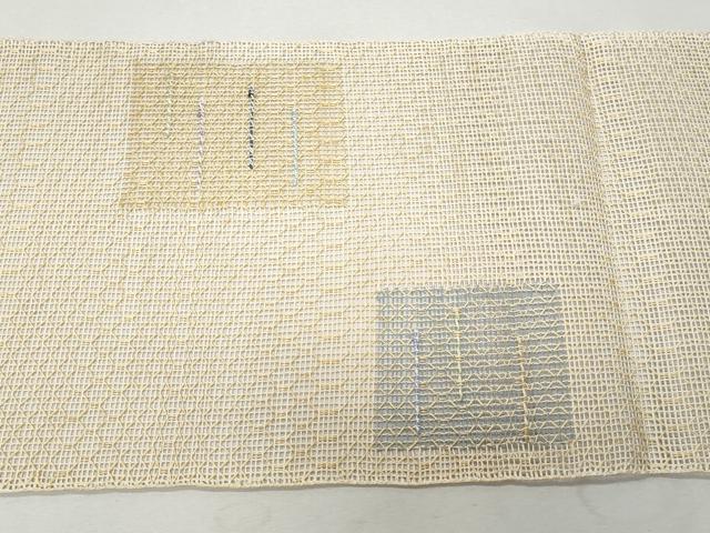 平和屋着物＊夏物 八寸名古屋帯 羅 色紙重ね文 正絹 逸品 CAAW6867fb