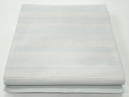平和屋着物＊夏物 八寸名古屋帯 絽綴れ 横段文 銀糸 正絹 逸品 CAAW6872fb