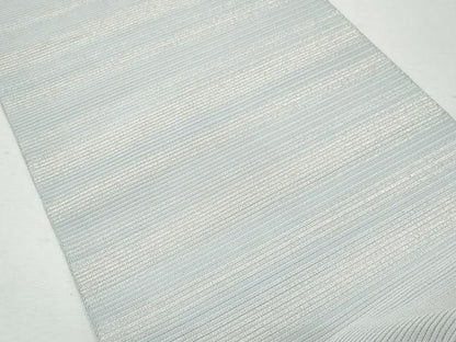 平和屋着物＊夏物 八寸名古屋帯 絽綴れ 横段文 銀糸 正絹 逸品 CAAW6872fb