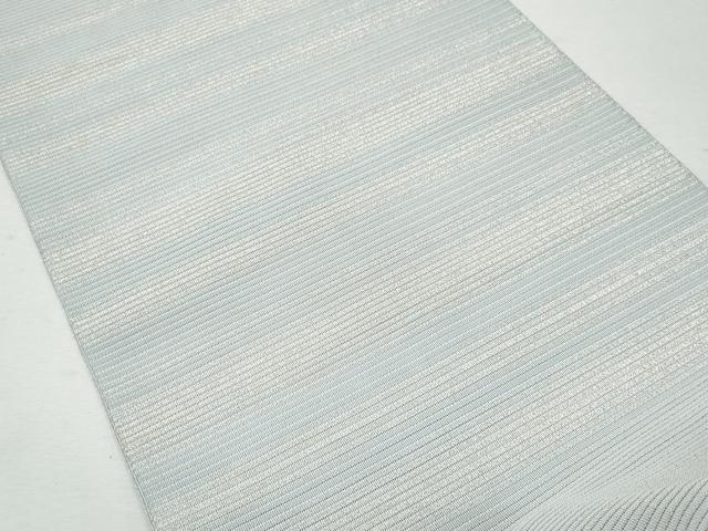平和屋着物＊夏物 八寸名古屋帯 絽綴れ 横段文 銀糸 正絹 逸品 CAAW6872fb