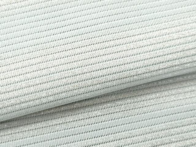 平和屋着物＊夏物 八寸名古屋帯 絽綴れ 横段文 銀糸 正絹 逸品 CAAW6872fb