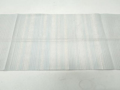 平和屋着物＊夏物 八寸名古屋帯 絽綴れ 横段文 銀糸 正絹 逸品 CAAW6872fb