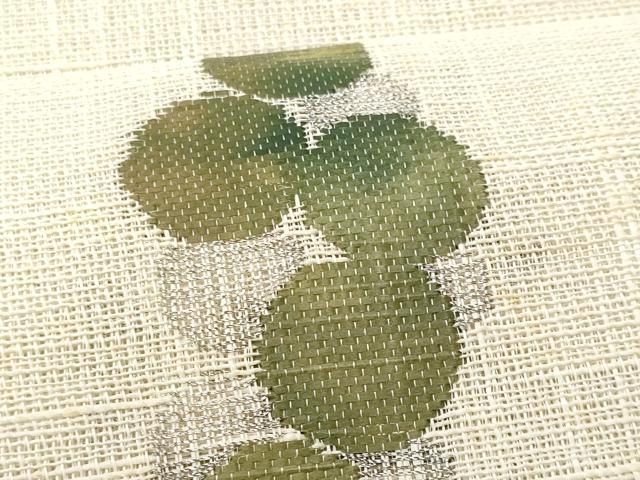 平和屋着物＊夏物 八寸名古屋帯 葡萄 銀糸 CAAW6873fb