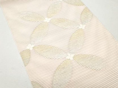 平和屋着物＊夏物　八寸名古屋帯　絽綴れ　七宝文　金銀糸　正絹　逸品　CAAW6875fb