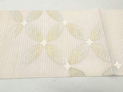 平和屋着物＊夏物　八寸名古屋帯　絽綴れ　七宝文　金銀糸　正絹　逸品　CAAW6875fb