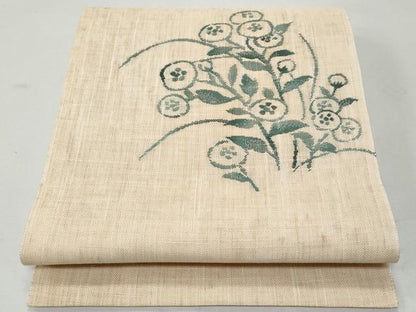 平和屋着物＊夏物 八寸名古屋帯 万寿菊 麻 逸品 CAAW6876fb