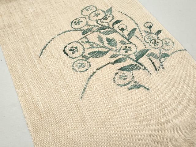 平和屋着物＊夏物 八寸名古屋帯 万寿菊 麻 逸品 CAAW6876fb