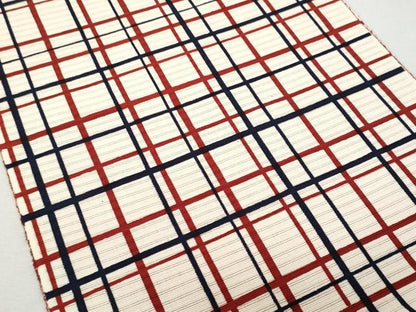 平和屋着物＊夏物 八寸名古屋帯 綿絽 格子 綿 逸品 CAAW6880fb