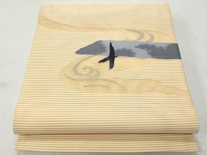 平和屋着物＊夏物 八寸名古屋帯 絽綴れ 流水文 金糸 正絹 逸品 CAAW6882fb