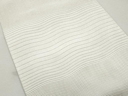 平和屋着物＊夏物 八寸名古屋帯 絽綴れ よろけ縞 銀糸 正絹 逸品 CAAW6884fb