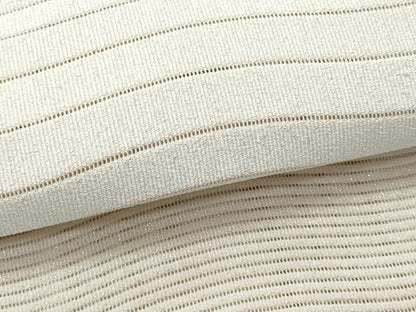 平和屋着物＊夏物 八寸名古屋帯 絽綴れ よろけ縞 銀糸 正絹 逸品 CAAW6884fb