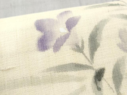 平和屋着物＊夏物 九寸開き名古屋帯 枝花文 銀彩 正絹 逸品 CAAW6892fb