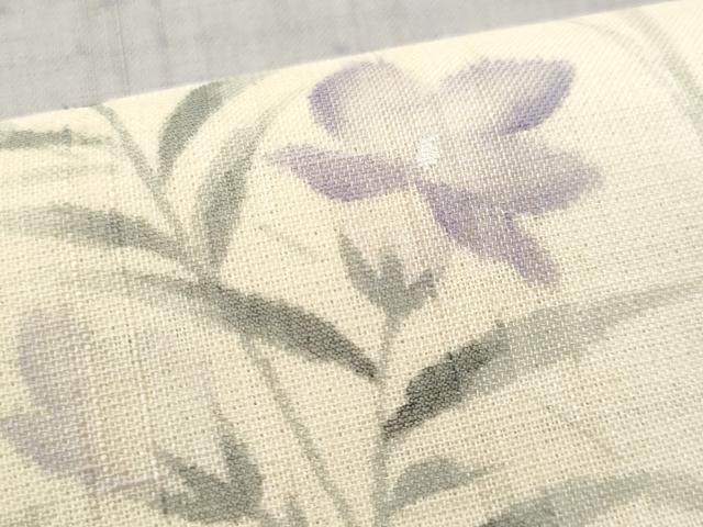 平和屋着物＊夏物 九寸開き名古屋帯 枝花文 銀彩 正絹 逸品 CAAW6892fb