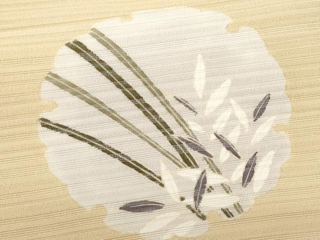 平和屋着物＊夏物 九寸名古屋帯 変わり絽 雪輪枝葉文 正絹 逸品 CAAW6897fb