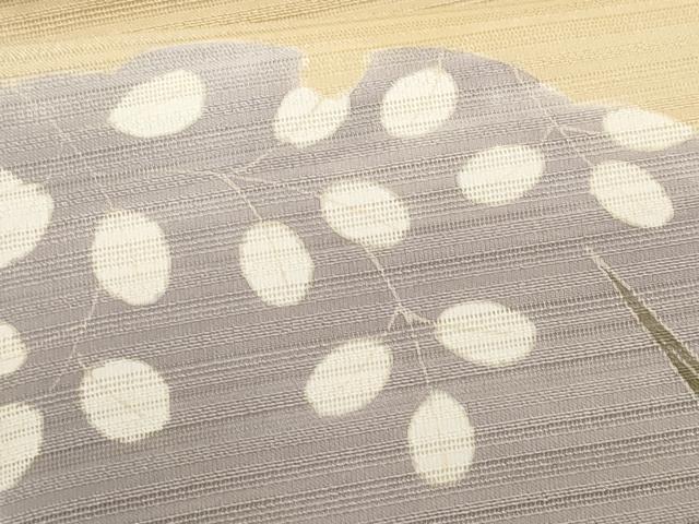 平和屋着物＊夏物 九寸名古屋帯 変わり絽 雪輪枝葉文 正絹 逸品 CAAW6897fb