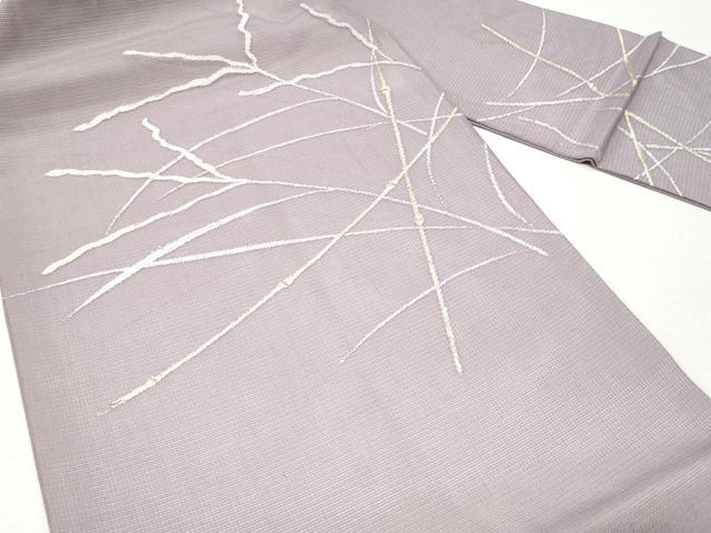 平和屋着物＊夏物　九寸名古屋帯　芒　金銀糸　正絹　逸品　CAAW6904fb