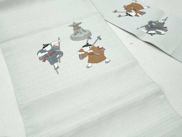 平和屋着物＊夏物 九寸名古屋帯 童子 金彩 正絹 逸品 CAAW6905fb