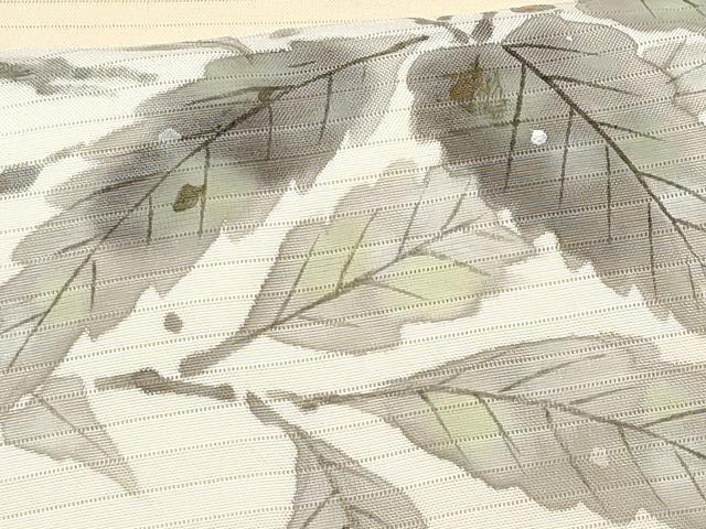 平和屋着物＊夏物　九寸開き名古屋帯　作家物　枝葉に休み鳥　正絹　逸品　CAAW6906fb