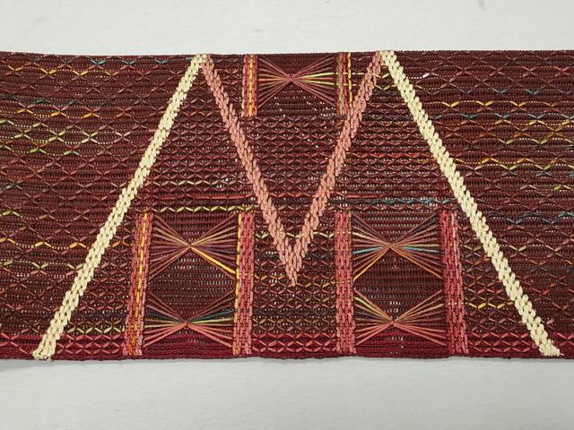 平和屋着物＊夏物 八寸名古屋帯 幾何学間道 正絹 逸品 CAAW6918fb