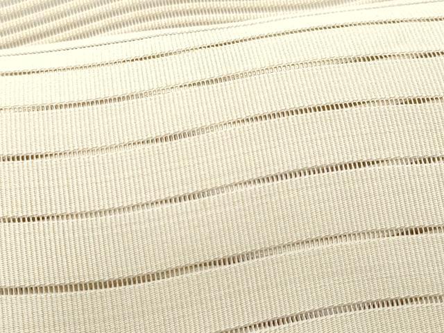 平和屋着物＊夏物 八寸名古屋帯 絽綴れ よろけ縞 正絹 逸品 CAAW6919fb