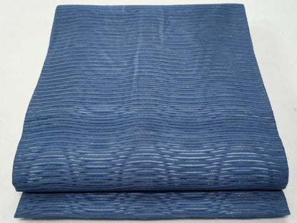 平和屋着物＊夏物 八寸名古屋帯 絽綴れ よろけ縞 正絹 逸品 CAAW6920fb