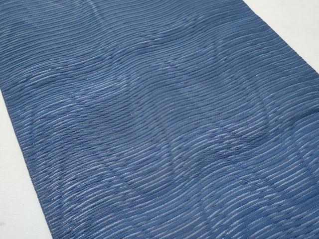 平和屋着物＊夏物 八寸名古屋帯 絽綴れ よろけ縞 正絹 逸品 CAAW6920fb