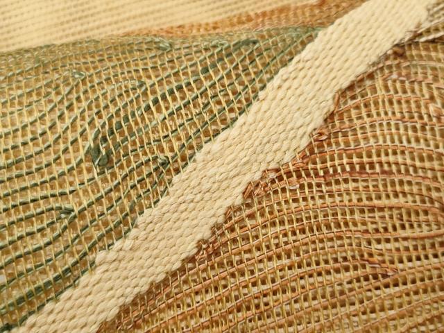 平和屋着物＊夏物 八寸名古屋帯 抽象文 正絹 逸品 CAAW6922fb