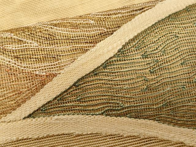 平和屋着物＊夏物 八寸名古屋帯 抽象文 正絹 逸品 CAAW6922fb
