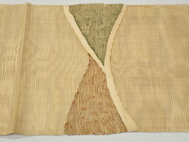 平和屋着物＊夏物 八寸名古屋帯 抽象文 正絹 逸品 CAAW6922fb