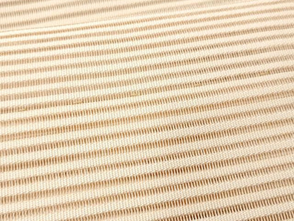 平和屋着物＊夏物 八寸名古屋帯 絽綴れ よろけ縞 雄黄色 正絹 逸品 CAAW6925fb