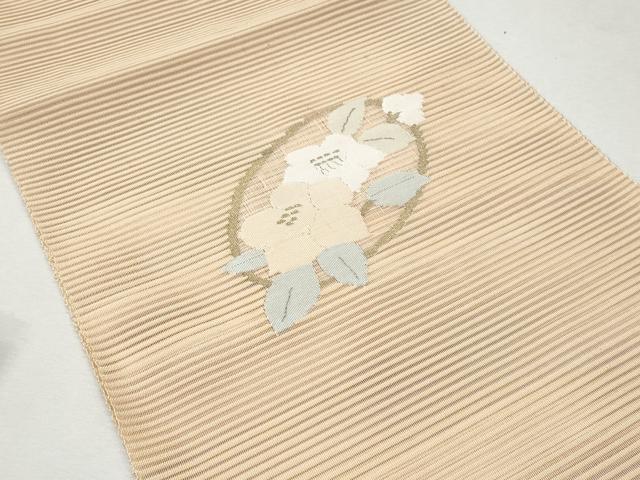 平和屋着物＊夏物 八寸名古屋帯 絽綴れ 草花文 金糸 正絹 逸品 CAAW6928fb