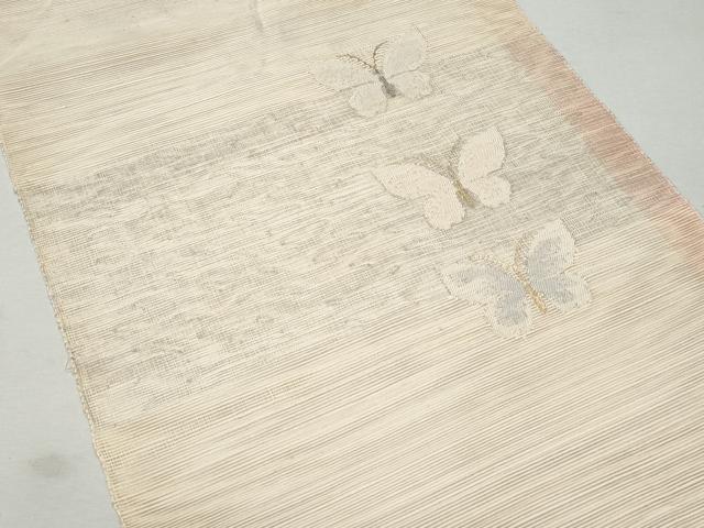 平和屋着物＊夏物 八寸名古屋帯 舞蝶文 金銀糸 正絹 逸品 CAAW6929fb