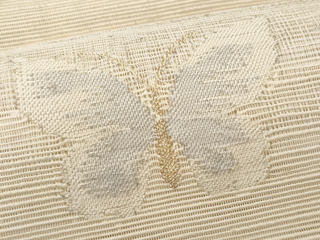 平和屋着物＊夏物 八寸名古屋帯 舞蝶文 金銀糸 正絹 逸品 CAAW6929fb