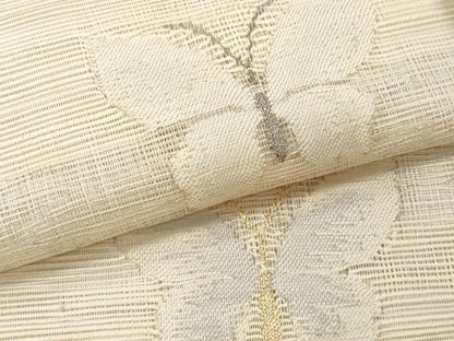平和屋着物＊夏物 八寸名古屋帯 舞蝶文 金銀糸 正絹 逸品 CAAW6929fb