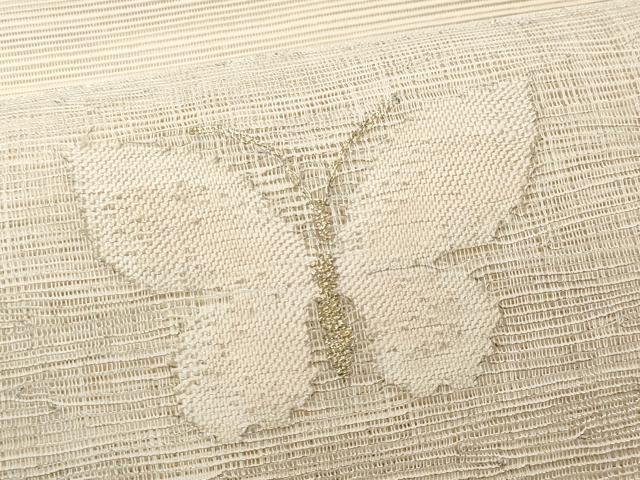 平和屋着物＊夏物 八寸名古屋帯 舞蝶文 金銀糸 正絹 逸品 CAAW6929fb