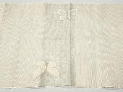 平和屋着物＊夏物 八寸名古屋帯 舞蝶文 金銀糸 正絹 逸品 CAAW6929fb