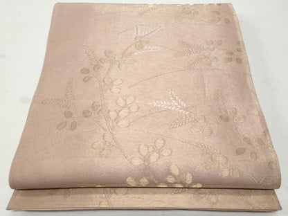 平和屋着物＊夏物 六通柄袋帯 枝葉文 金銀糸 正絹 逸品 CAAW6931fb