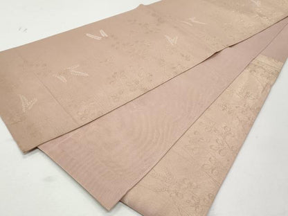 平和屋着物＊夏物 六通柄袋帯 枝葉文 金銀糸 正絹 逸品 CAAW6931fb