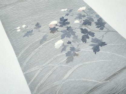 平和屋着物＊夏物 太鼓柄袋帯 すくい織 草花文 正絹 逸品 CAAW6938fb