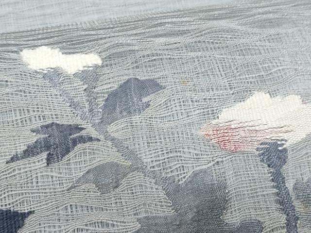平和屋着物＊夏物 太鼓柄袋帯 すくい織 草花文 正絹 逸品 CAAW6938fb