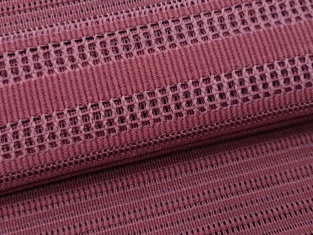 平和屋着物＊夏物　八寸名古屋帯　絽綴れ　横段文　正絹　逸品　CAAW6940fb