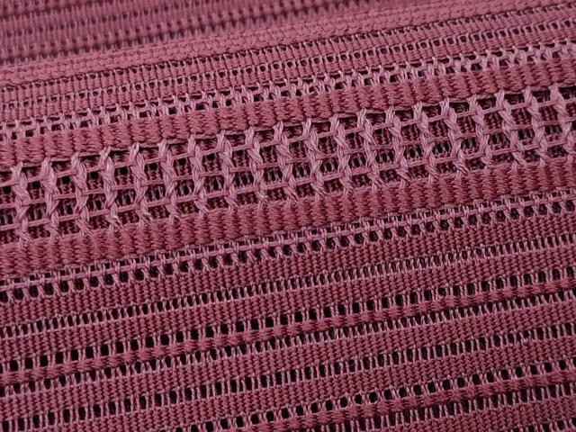 平和屋着物＊夏物　八寸名古屋帯　絽綴れ　横段文　正絹　逸品　CAAW6940fb
