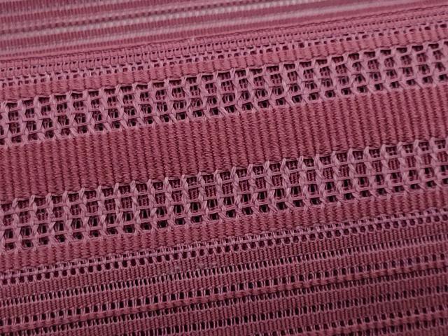 平和屋着物＊夏物　八寸名古屋帯　絽綴れ　横段文　正絹　逸品　CAAW6940fb