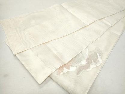 平和屋着物＊夏物 太鼓柄袋帯 遠山文 銀糸 正絹 逸品 CAAW6948fb