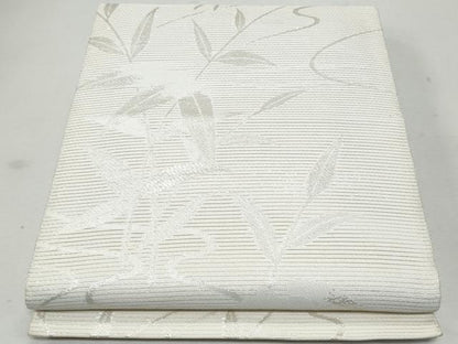 平和屋着物＊夏物 六通柄袋帯 枝葉文 銀糸 正絹 逸品 CAAW6950fb