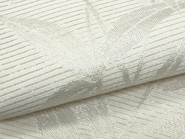 平和屋着物＊夏物 六通柄袋帯 枝葉文 銀糸 正絹 逸品 CAAW6950fb