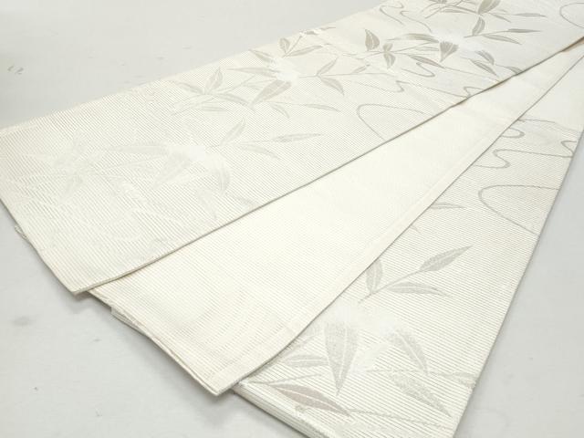 平和屋着物＊夏物 六通柄袋帯 枝葉文 銀糸 正絹 逸品 CAAW6950fb
