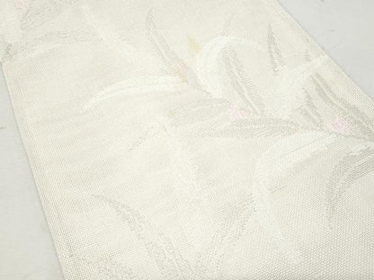 平和屋着物＊夏物 六通柄袋帯 枝葉文 銀糸 正絹 逸品 未使用 CAAW6951fb